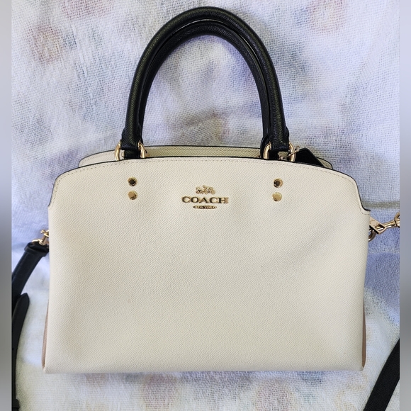 Tri-Color/Colorblock Coach “Lillie” Carryall Bag - Picture 4 of 12